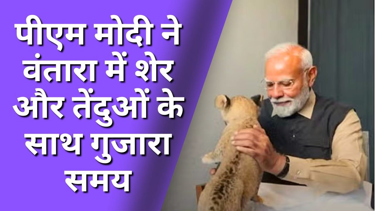 PM modi: पीएम मोदी ने वंतारा में शेर और तेंदुओं के साथ गुजारा समय