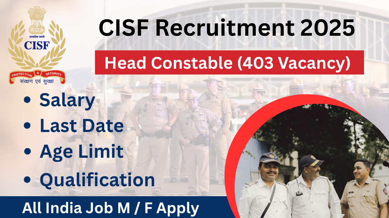 CISF Head Constable Recruitment 2025