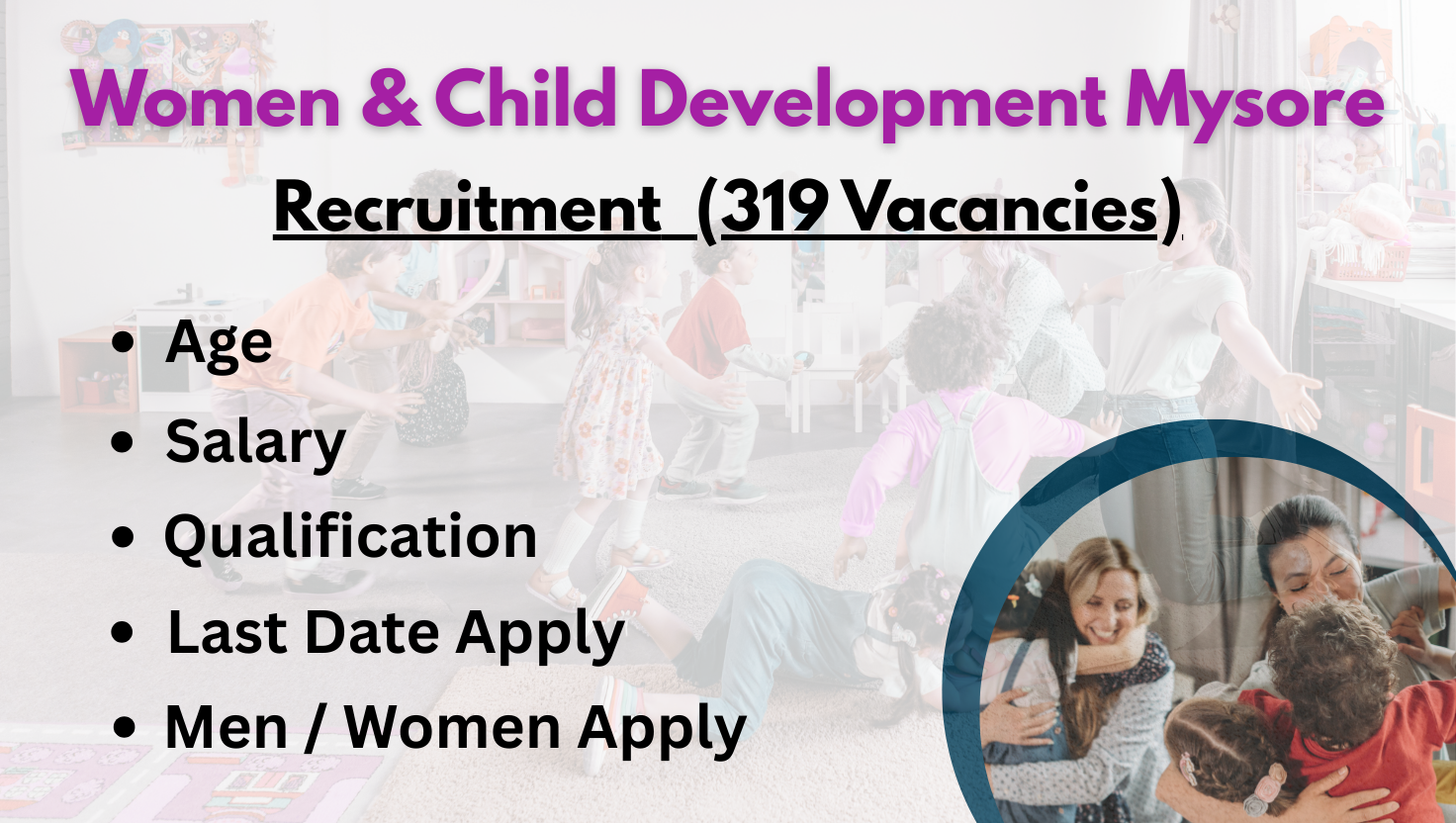 Women & Child Development Recruitment